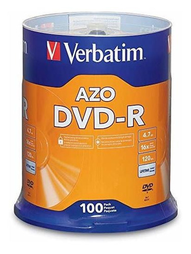 Verbatim Dvd-r 4.7gb 16x Azo Soportes De Grabación Del Disco