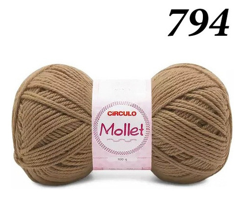 Lã Mollet 100g Círculo Fio Trico Croche Cores Na Variação Cor Cortiça - 794