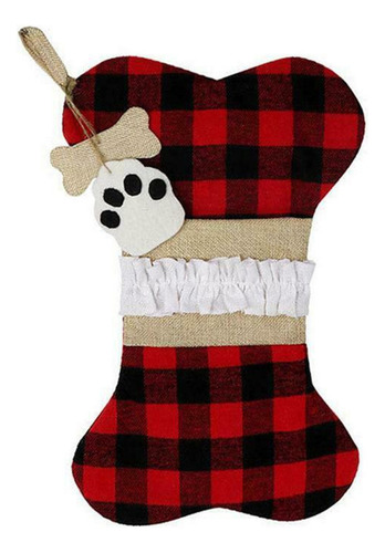 Calcetín Navideño H Con Forma De Pata De Perro, Bolsa De Reg