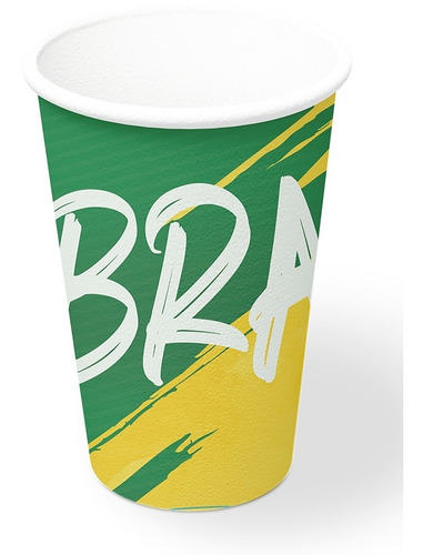 Copo Papel 300ml Vai Brasil Copa Do Mundo - Festcolor 8 Unid