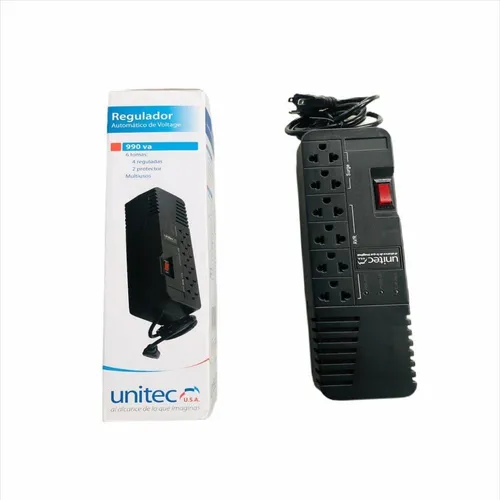 Regulador De Voltaje Automático Unitec 990va-6tomas