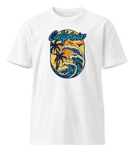Playera Casual Estampado Veraniego. California