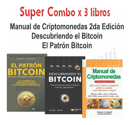 Combo Descubriendo El Bitcoin + Criptomonedas + El Patron