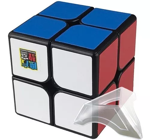 Cubo Magico 2x2 Profissional Moyu Meilong Preto + Suporte!