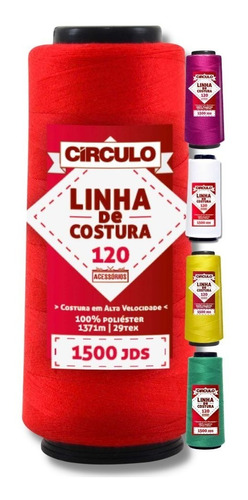 Linha De Costura P/ Máquina Reta 1500j - Poliéster- Círculo