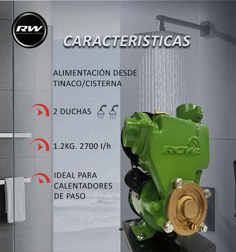 Bomba Presurizadora Rowa Press Ppr 30-37 0.33hp 127v 2100l/h