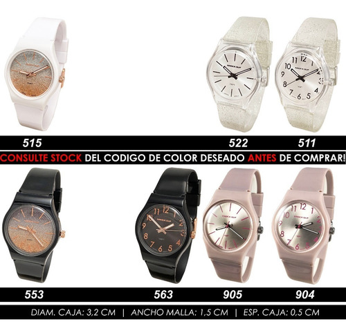 Imagen 2 de 8 de Reloj Knock Out 847 Mujer Colores Silicona Unisex