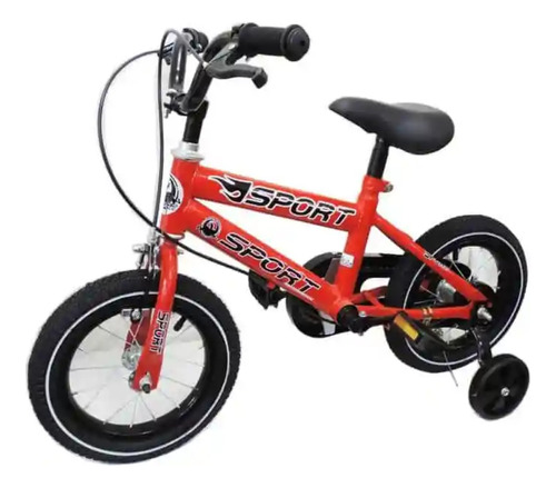 Bicicleta infantil Mvd Sport Rodado 20 color rojo con ruedas de entrenamiento