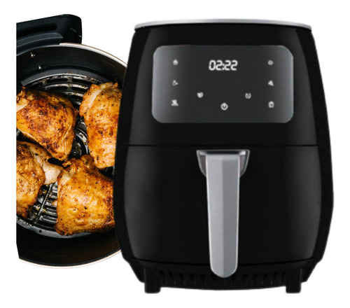 Air Fryer Fritadeira 4.5l Turbo Touch Sem Oleo Praticidade Cor Preto