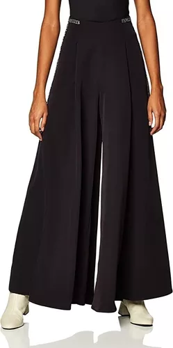 SHEIN Privé Pantalones anchos de cintura alta con cinturón