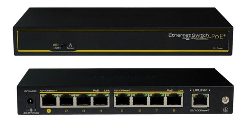 Cygnus Switch Cctv Ethernet Poe+ 8 Puertos + 1 Uplink