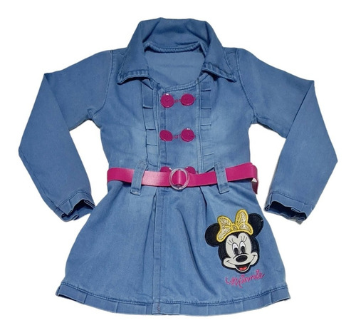 Imagem 4 de 6 de Conjunto Inverno Infantil Sobretudo Casaco Jeans Menina Diva