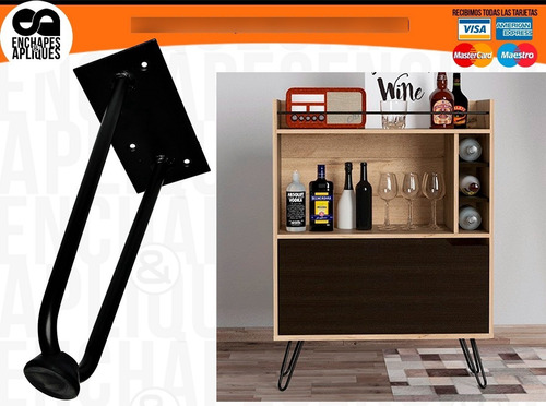 Imagen 2 de 9 de Pata Mesa Base Mueble Metálica 20cm (iva Incluido)