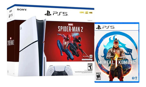 Consola Ps5 Slim Bundle Spiderman 2 + Mortal Kombat 1