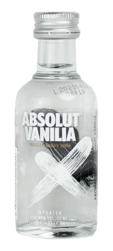 Miniatura Vodka Absolut Vanilla 50ml (vidrio)