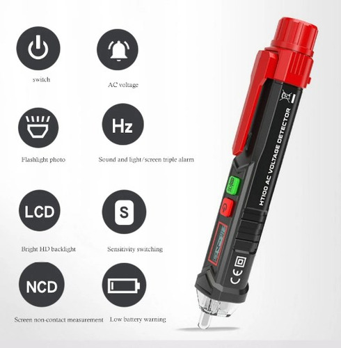 Tester Sensor Detector Lapiz Voltaje 12v-1000 V Led Light
