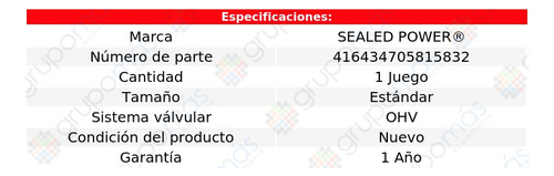 Set Bujes Árbol Levas Std B150 L6 3.7l 81 A 87 Sealed Power