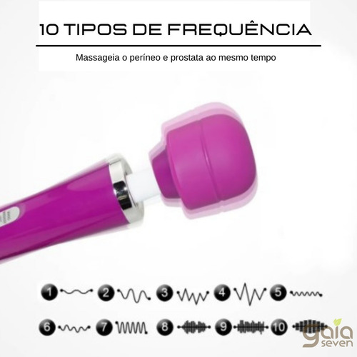 Imagem 7 de 9 de Massageador Varinha Magica Eletrico Com Fio 110 220v