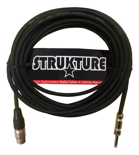 Cable Microfono 6.10mt Xlr-plug 1/4 Mono Strukture Smchz20