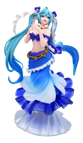 Figura Miku Hatsune Aqua Stile - Vocaloid Anime 24cm