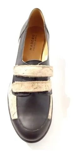 Zapatos Madero 1953 Cuero Vacuno Combinado 2 Velcros