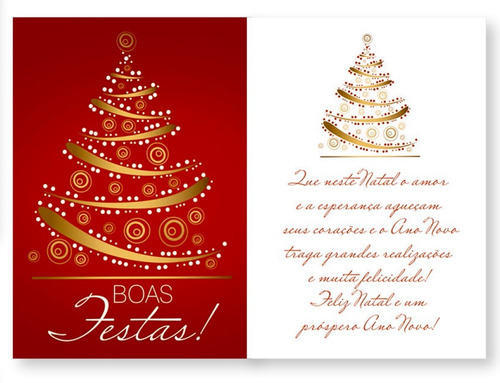 50 Cartões De Natal Popular + Envelopes -10 Modelos Sortidos