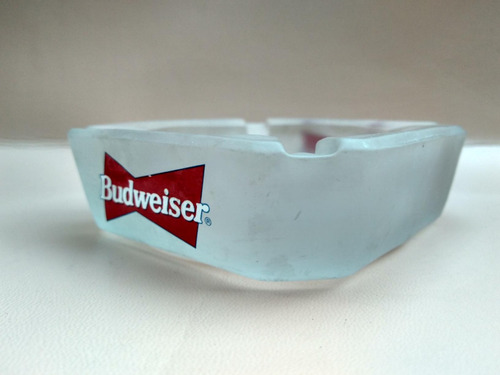 Imagen 2 de 5 de Meonli: Vieja Cenicero Vidrio Budweiser Logo
