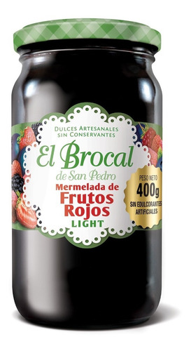 Mermelada El Brocal Frutos Rojos Light 400g. - Sin T.a.c.c.