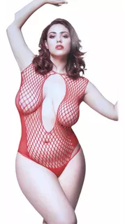 Sexy Body Red Sensual Escote Hot Talle Extra Grande Seductor