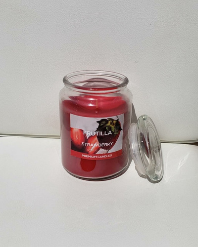 Velas Aromáticas Frutilla Jarra Vidrio ( L 1,082 Grs)