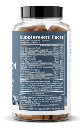 Eu Natural Conception For Him 120 Cápsulas Vegetales