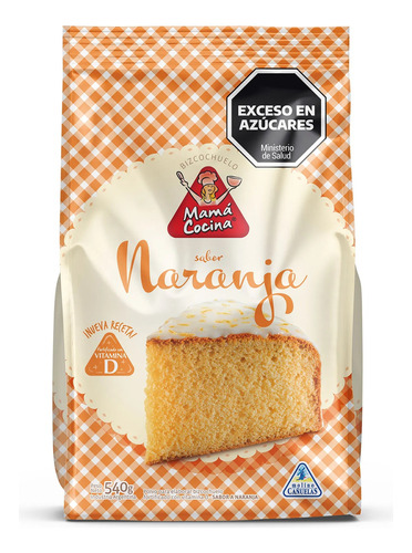 Bizcochuelo Sabor Naranja Con Vitamina D Mamá Cocina 540g