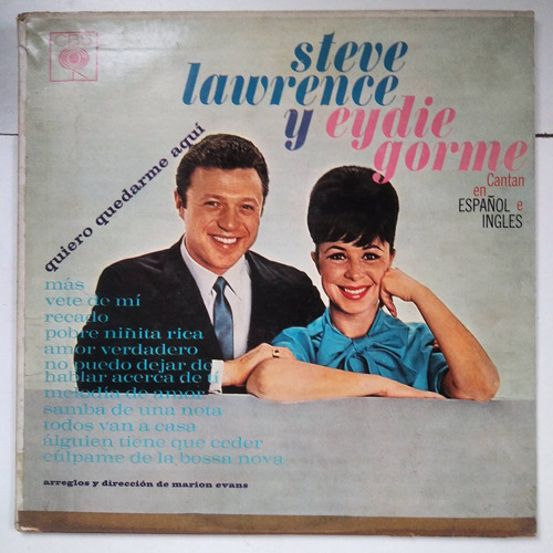 Steve Lawrence Y Eydie Gorme - Quiero Quedarme Aquí Disco Lp