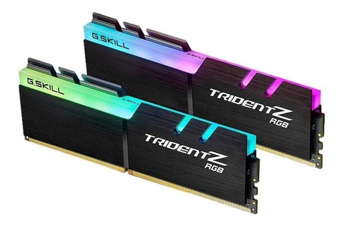 Memoria RAM Trident Z RGB color negro 16GB 2 G.Skill F4-2400C15D-16GTZR