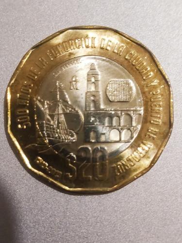 Moneda Conmemorativa 20 Pesos 500 Años  