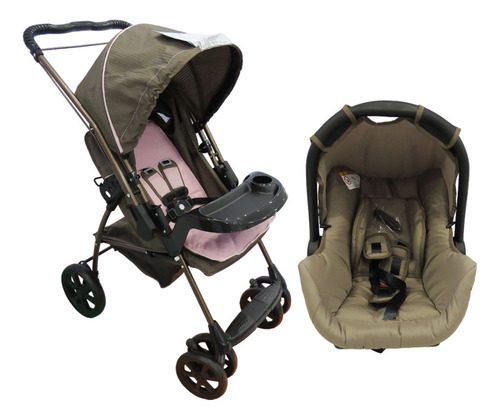 Travel System Milano Reversível Ii Cappucino Rosa Galzerano