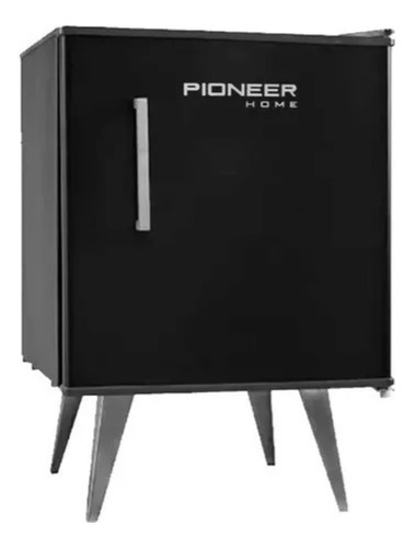 Heladera Pioneer Home C/congelador Vintage Piooks48rvn 50lts Color Negro