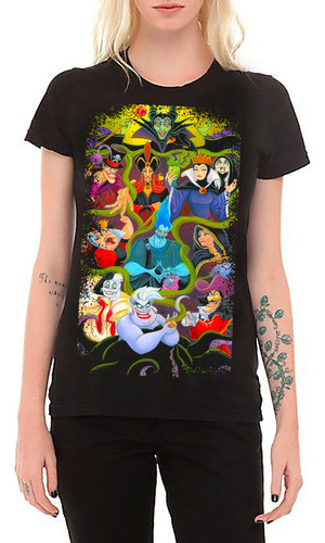 Playera Villanas Sirenita Ariel Princesas Ursula Malefica E