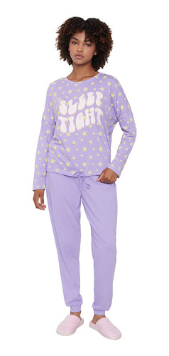 Pijama Mujer Top Amarras Lavanda Corona