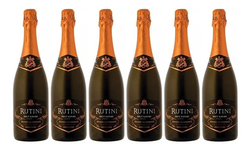 Champagne Rutini Brut Nature 750 Ml Caja X6 - Envio Gratis -