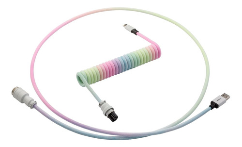 Cablemod Cable De Teclado En Espiral Profesional (arco Iris,