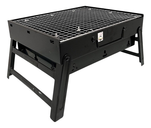 Asador Parrillera Portátil Plegable 35cm Color Negro