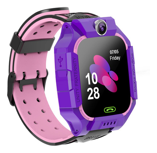 Purple Q19 Niños Reloj Inteligente Juegos Remotos