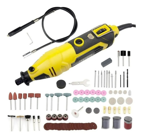Imagen 3 de 8 de Minitorno 135 W Mini Torno Maletin 234 Piezas Tripa Flexible Frecuencia 1000 Potencia 135 W