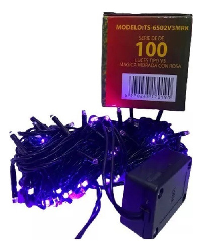 Série de Natal 100 Leds brancos/luz quente+7 padrões 6,6 Mts