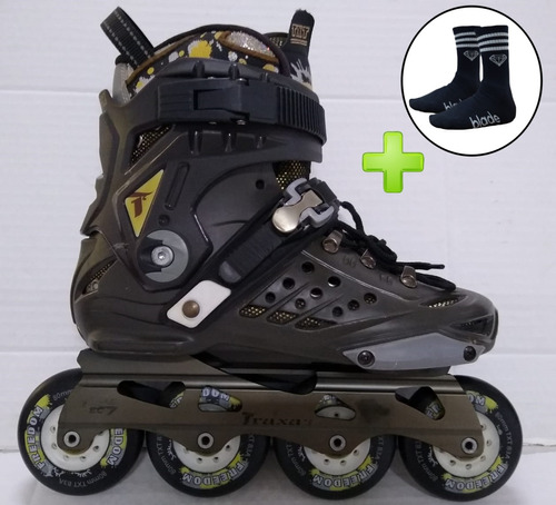 Patins Inline Traxart Freedom 37/38 Usado + Brinde