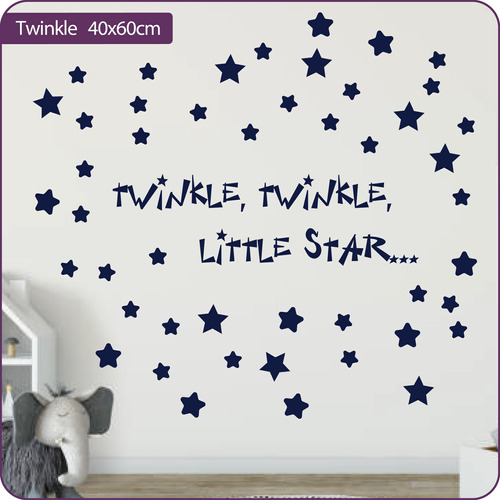 Vinilo Decorativo Bebé Cuarto Twinkle Little Star Estrellas