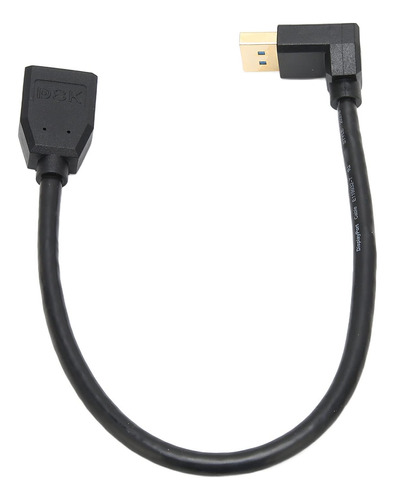 Displayport 1.4 Cable 90 Macho Hembra Angulo Recto Cubierta