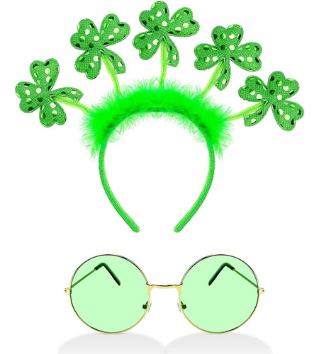 Accesorios Del Día De San Patricio Diadema Y Gafas Diadema D