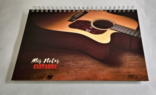 Cuaderno De Guitarra Libro De Musica Notas Anillado Alambre